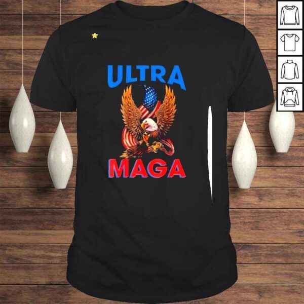 Anti Joe Biden Ultra Maga Eagle American Flag Shirt