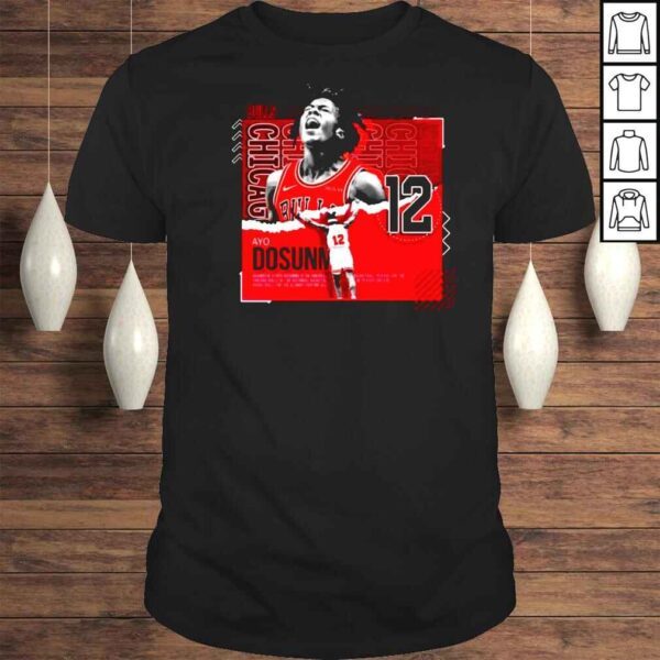 Ayo Dosunmu Basketball Paper Poster Bulls Shirt