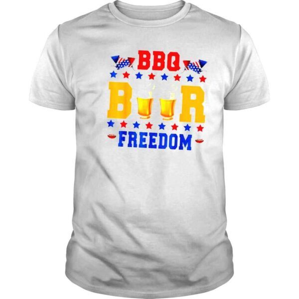 Bbq beer freedom American flag patriotic 4th of july shirt