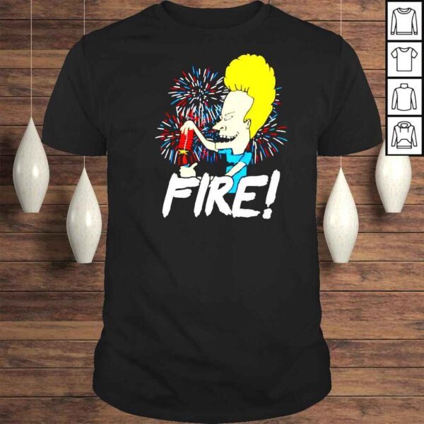 Beavis Fire 4th Of July Funny Shirt