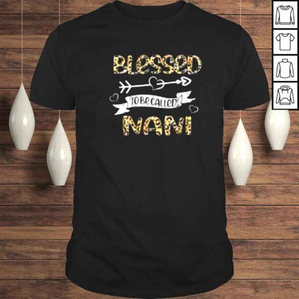 Blessed to be called Nani Floral Leopard Grandma Mothers Day Shirt