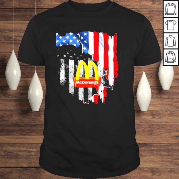 Blood inside me American flag and mcdonalds shirt