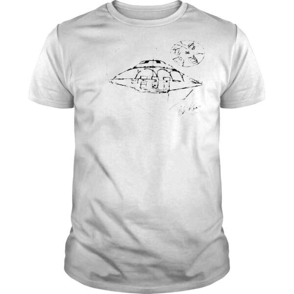 Bob lazar ufo drawing shirt