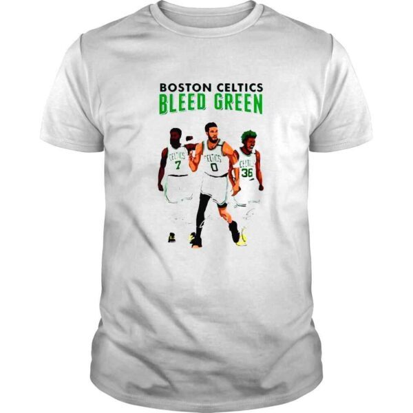 Boston Celtics Bleed Green sigantures shirt