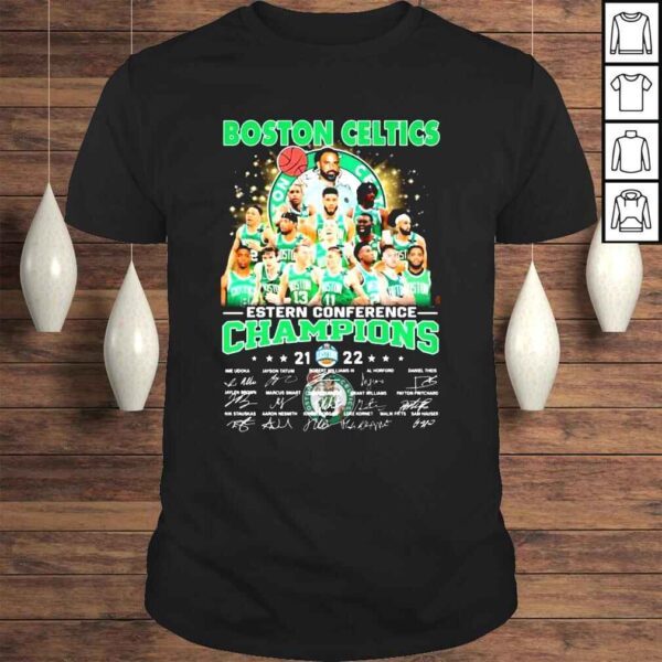 Boston Celtics Team Basketball 20212022 Eastern Conference Champions Signatures Shirt