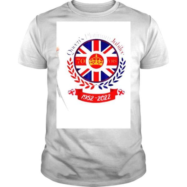 British Queen Monarchy Platinum Jubilee Union Jack Flag TShirt