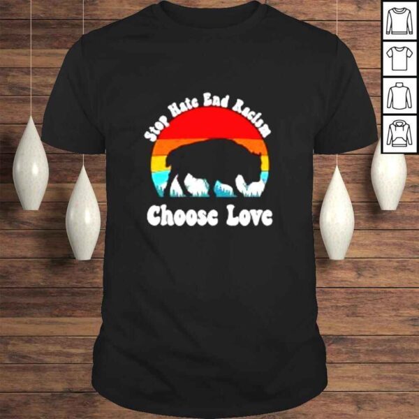 Buffalo stop hate end racism choose love vintage shirt