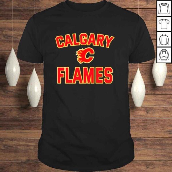 Calgary flames heathered gray victory arch shirt