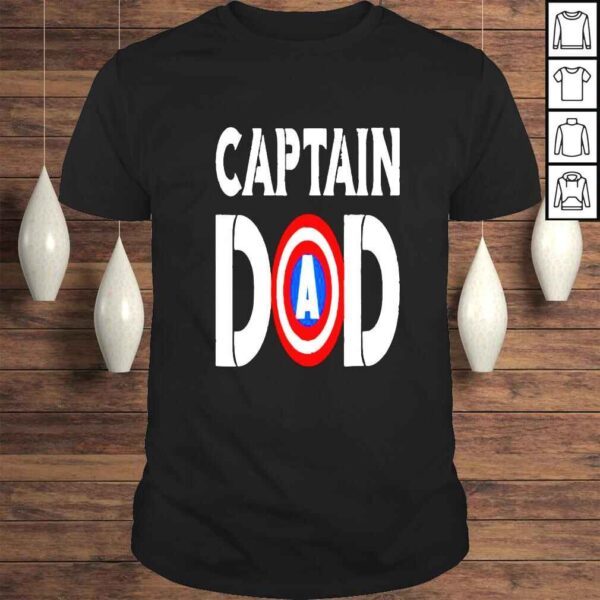 Captain Dad Superhero Men Fathers Day shirt