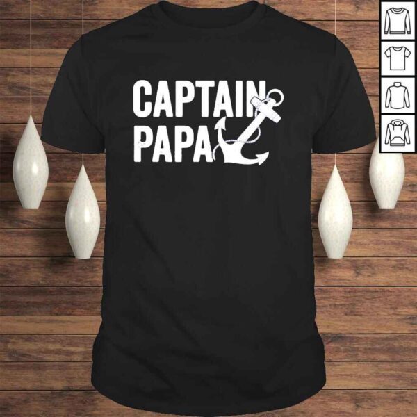 Captain papa pontoon lake sailor fishing boating shirt