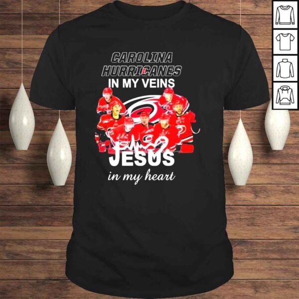 Carolina hurricanes in my veins Jesus in my hearts hair shirt