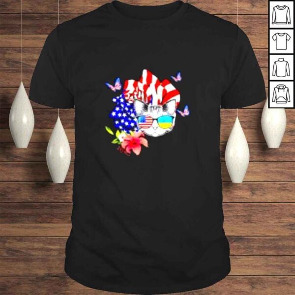 Cat proud and rose 4th Of July shirt