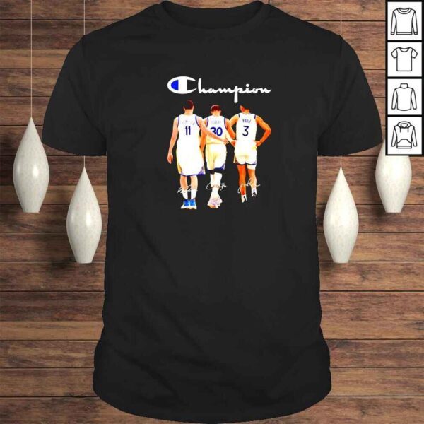 Champion Thompson Curry Poole signatures shirt