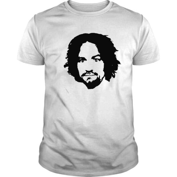 Charles Manson white and black shirt