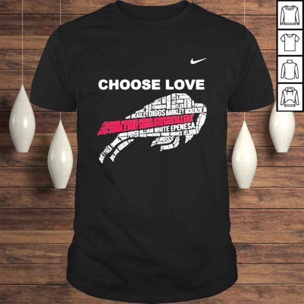 Choose love buffalo city team player signature shirt