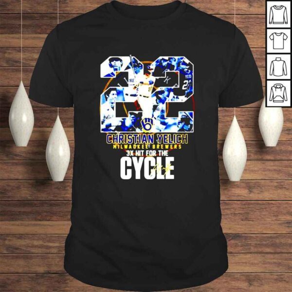 Christian Yelich Milwaukee Brewers 3X Hit For The Cycle shirt