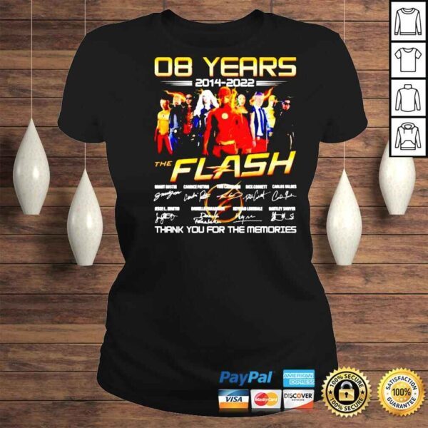 08 years of The Flash 2014 2022 thank you for the memories shirt - Image 3