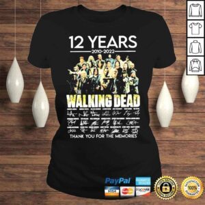 ClassicLadies 12 Years 20102022 the Walking Dead thank You for the memories signatures shirt