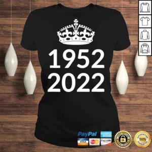 ClassicLadies 1952 2022 Platinum Jubilee British Queen for 70 yearsShirt Shirt