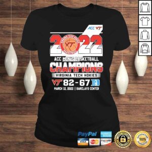 ClassicLadies 2022 ACC Mens Basketball Champions Virginia Tech Hokies Winner Shirt