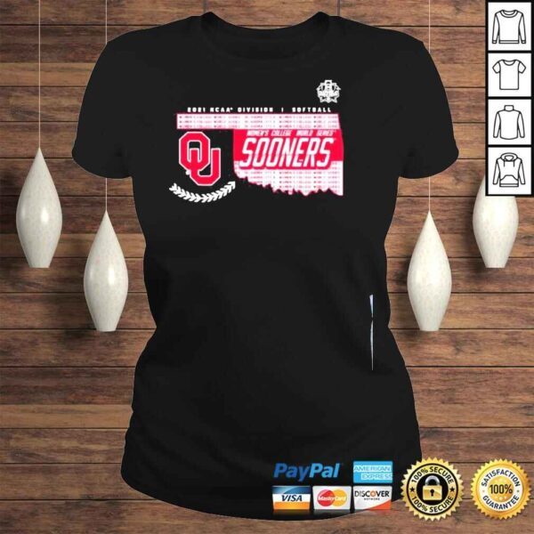 2022 Softball Womens College World Series Oklahoma Sooners Shirt - Image 3