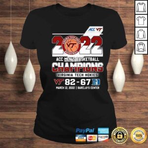 ClassicLadies 2022 Virginia Tech Hokies ACC Mens Basketball Champions Virginia Tech Hokies March 12 2022 Shirt