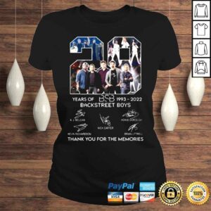 ClassicLadies 22 Years BSB 19932022 Backstreet Boys thank You for the memories signatures shirt