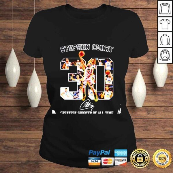 30 Stephen Curry greatest shooter of all time signature shirt - Image 3