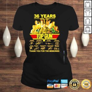 ClassicLadies 36 Years 1986 2022 Top Gun Thank You For The Memories Tshirt