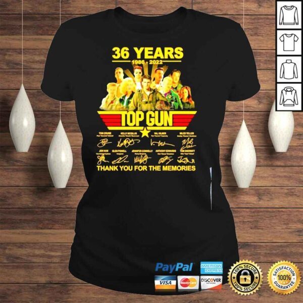 36 Years 1986 2022 Top Gun Thank You For The Memories Tshirt - Image 3