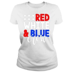 ClassicLadies 4th of july red white blue crew shirt