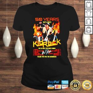 ClassicLadies 50 Years Kid Rock 19712021 Thank You For The Memories signature shirt