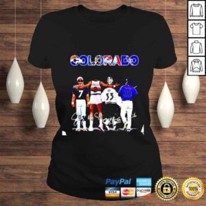 ClassicLadies 7 Elway Denver Broncos 2 English Denver Nuggets 33 Roy Colorado Avalanche 33 Walker Colorado Rockies signatures shirt