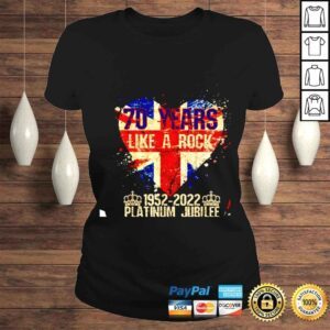 ClassicLadies 70 years like a rock 19522022 Platinum Jubilee shirt