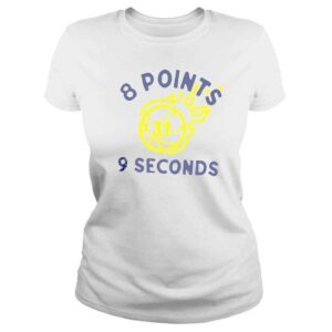 ClassicLadies 8 Points 9 Seconds Blue Gold Indiana Basketball shirt