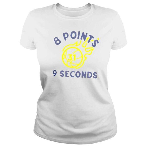 8 Points 9 Seconds Blue & Gold Indiana Basketball shirt - Image 3