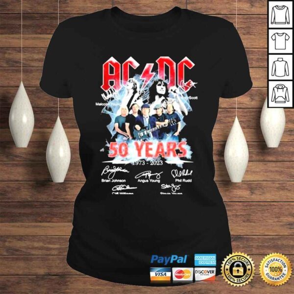 Acdc 50 years thank you for the memories 2022 shirt - Image 3