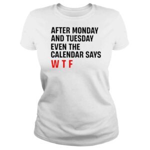 ClassicLadies After monday and tuesday even the calendar says wtf shirt