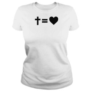 ClassicLadies Alisson Becker Cross Equals Heart Shirt