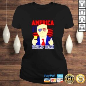 ClassicLadies America Trump yeah American flag shirt