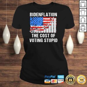 ClassicLadies American Flag With Inflation Graph Biden Flation Shirt