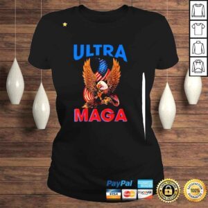 ClassicLadies Anti Joe Biden Ultra Maga Eagle American Flag Shirt