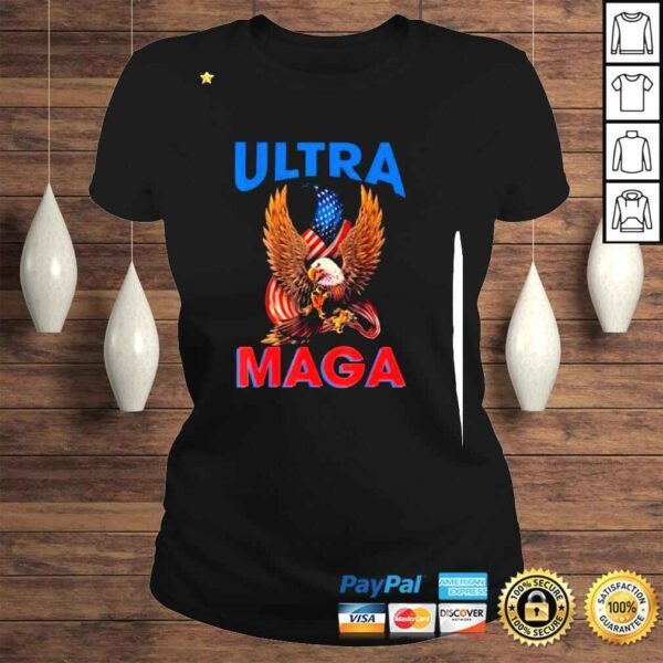 Anti Joe Biden Ultra Maga Eagle American Flag Shirt - Image 3