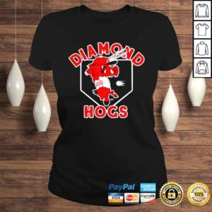 ClassicLadies ArKansas diamond hogs shirt