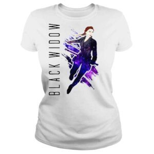 ClassicLadies Avengers Endgame Black Widow Galaxy Painted Graphic shirt