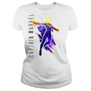 ClassicLadies Avengers Endgame Captain Marvel Galaxy Paint Graphic shirt