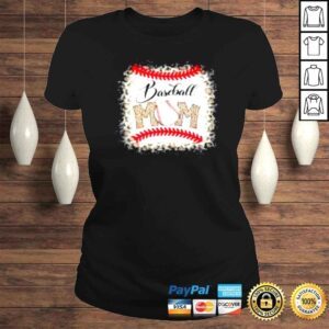 ClassicLadies Baseball Mom Leopard Softball Mom Mothers Day Shirt