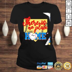 ClassicLadies Baseball there is no place like home heart shirt