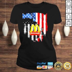 ClassicLadies Blood inside me American flag and mcdonalds shirt