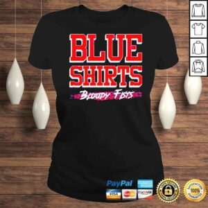 ClassicLadies Blue Shirts Bloody Fists New York Hockey shirt